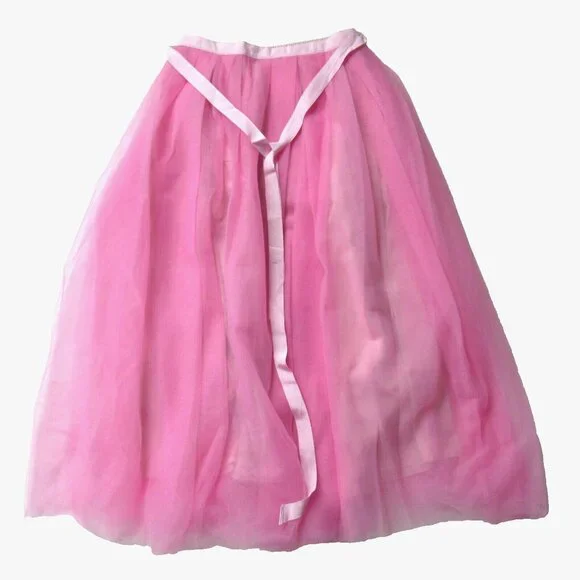 NWT Tulle Ball Skirt in Neon Orchid Pink Pleated Ribbon